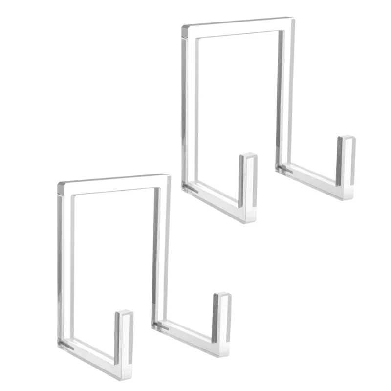 

2 Pieces Acrylic Photo Frame Stand Easel Holder for Living Room Bedroom Study