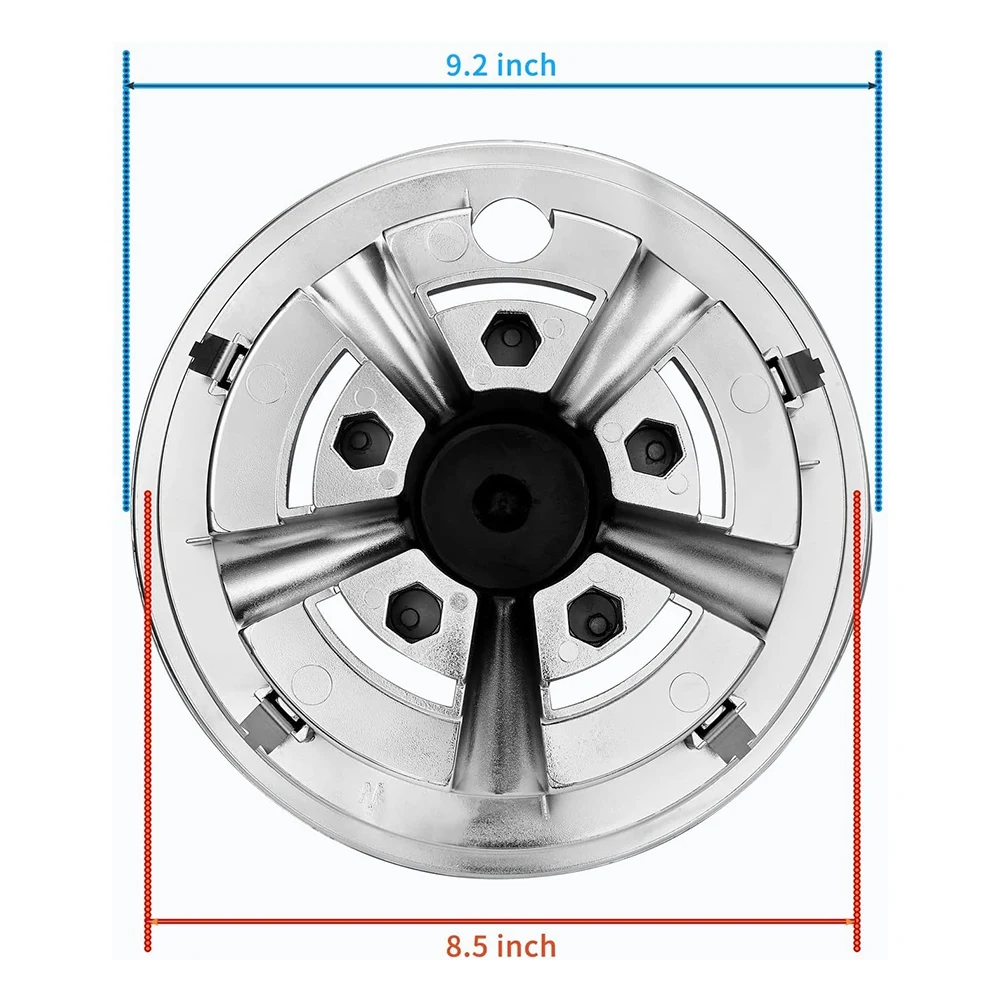 4Pcs Golf Cart Hubcaps,8 Inch SS Chrome Golf Cart Hub Caps,Shiny Wheel Covers Hubcaps for Yamaha,EZGO,Club Car Golf Cart