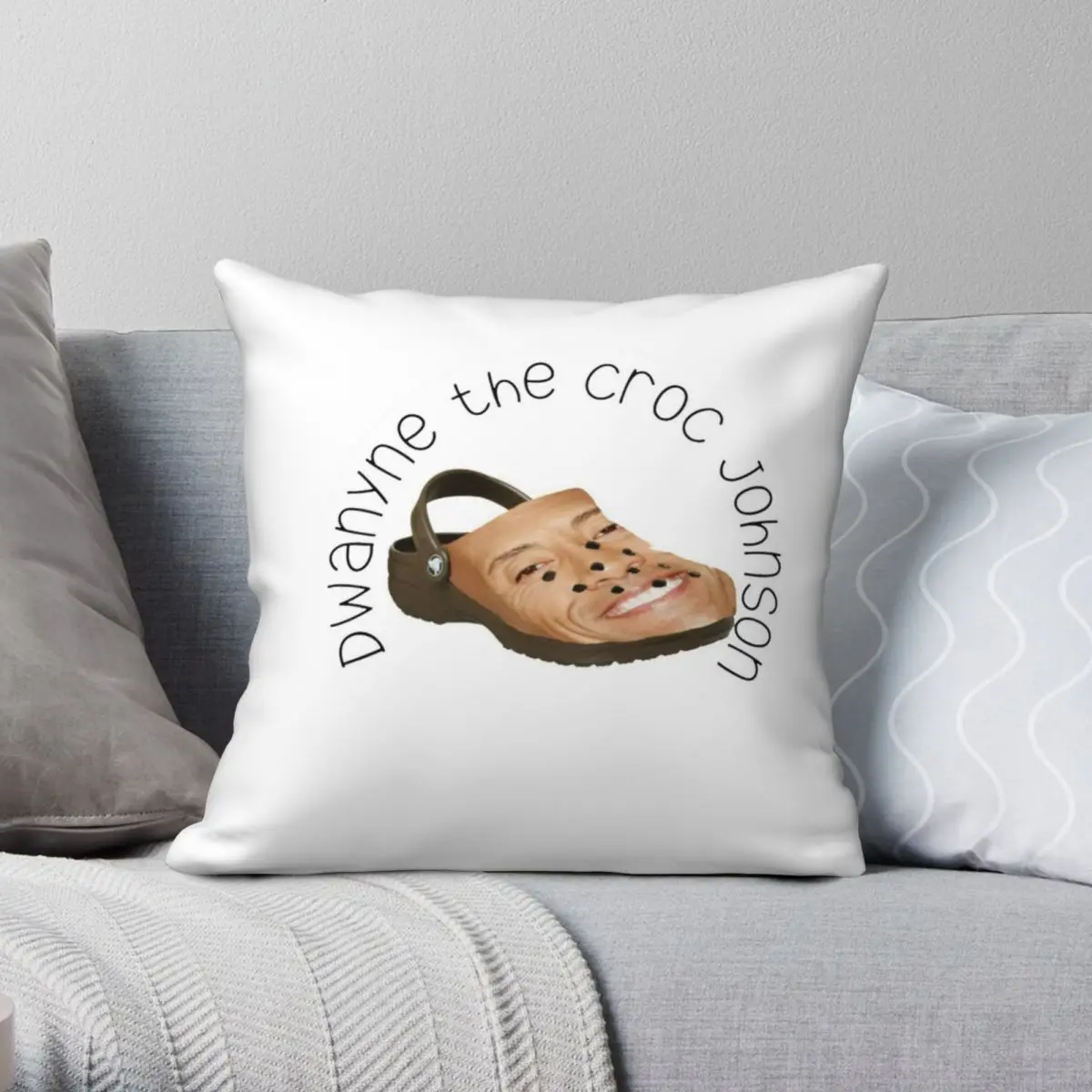 Dwayne The Croc Johnson Square Pillowcase Polyester Linen Velvet Pattern Zip Decor Throw Pillow Case Sofa Seater Cushion Cover