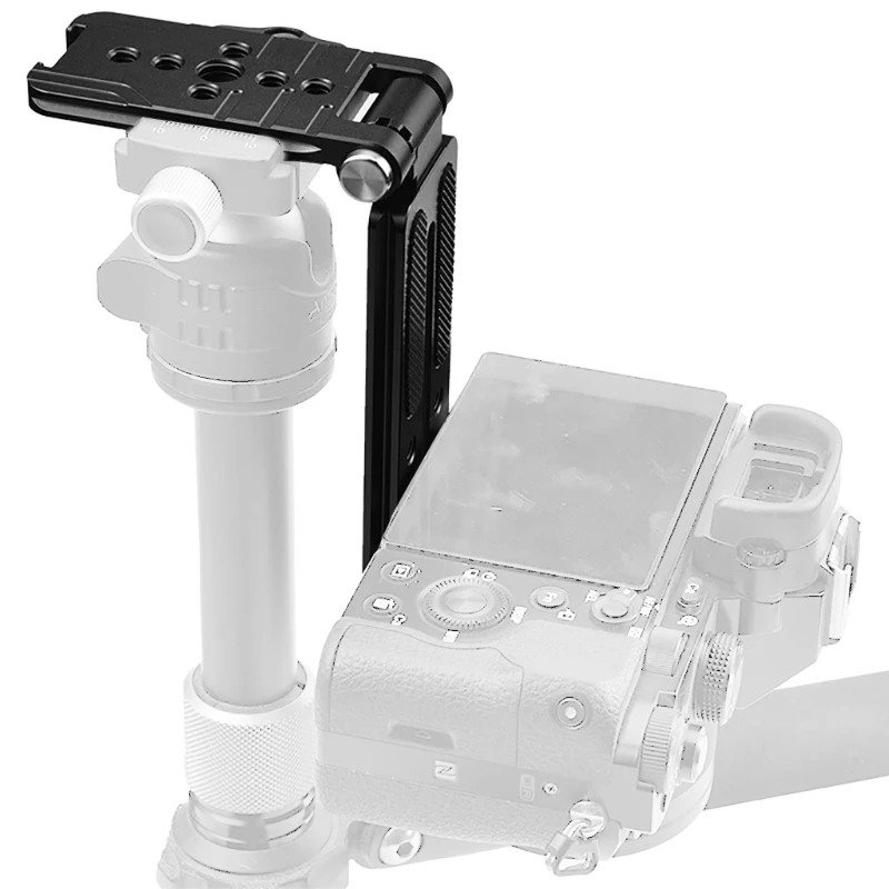 Universal Folding DSLR Camera L Bracket, placa de alumínio ajustável, adequado para várias câmeras, Drop Shipping