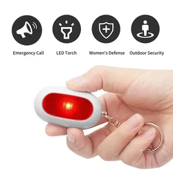 Alarma de seguridad de sirena de autodefensa para mujer, llavero con luz LED de 125dB, alarmas personales, alarma de llavero de seguridad Personal