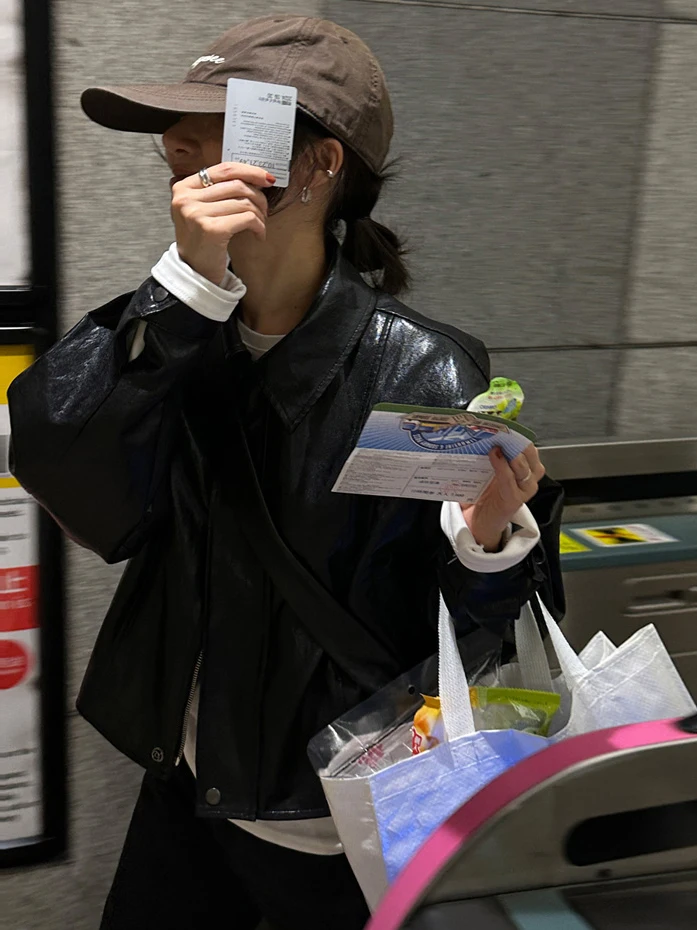 Jaet de cuero PU coreano Sle ort para mujer, ropa de motocicleta versátil Retro de Hong Kong Sle, Top de sensación de alta gama