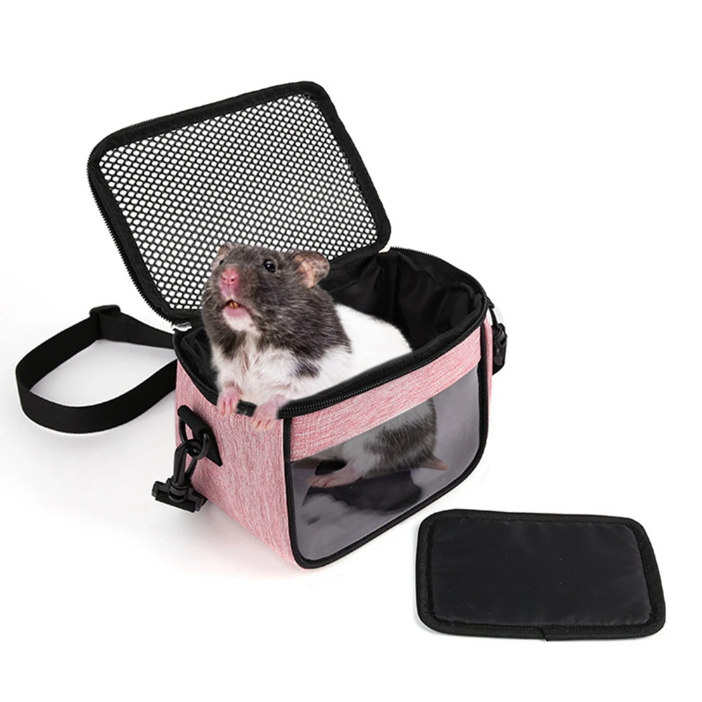 Hamster Carrier Bag Portable Small Pet Travel Bag Lightweight Parrot Cage Breathable Mesh Rabbit Backpack Soft Hedgehog Pouch