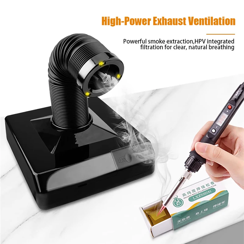 

Fume Extractor Smoking Instrument with LED Light ESD Carbon Filter Sponge Smoking Instrument for Electronic Component Repair