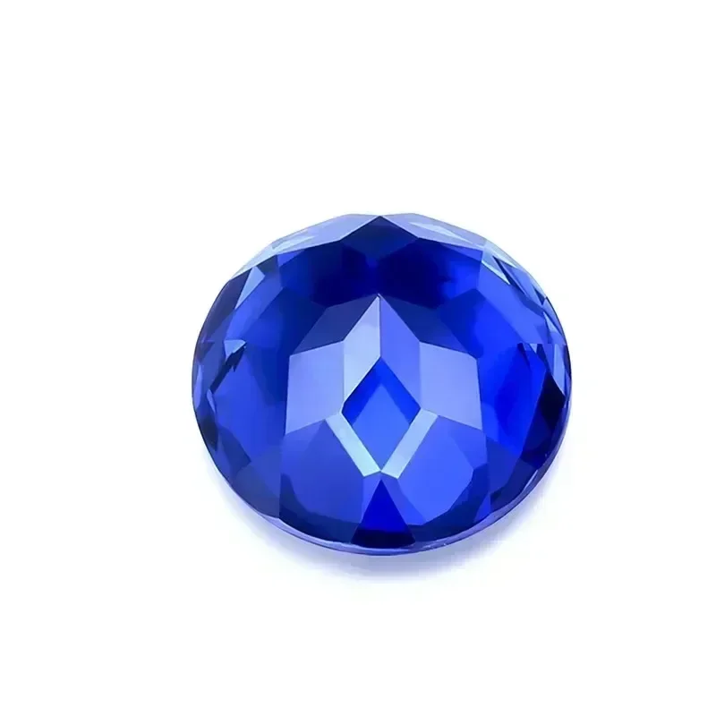 Lab Grown Sapphire Royal Blue Color Round Shape Charm Gemstones for Diy Jewelry Making Material Selectable AGL Certificate