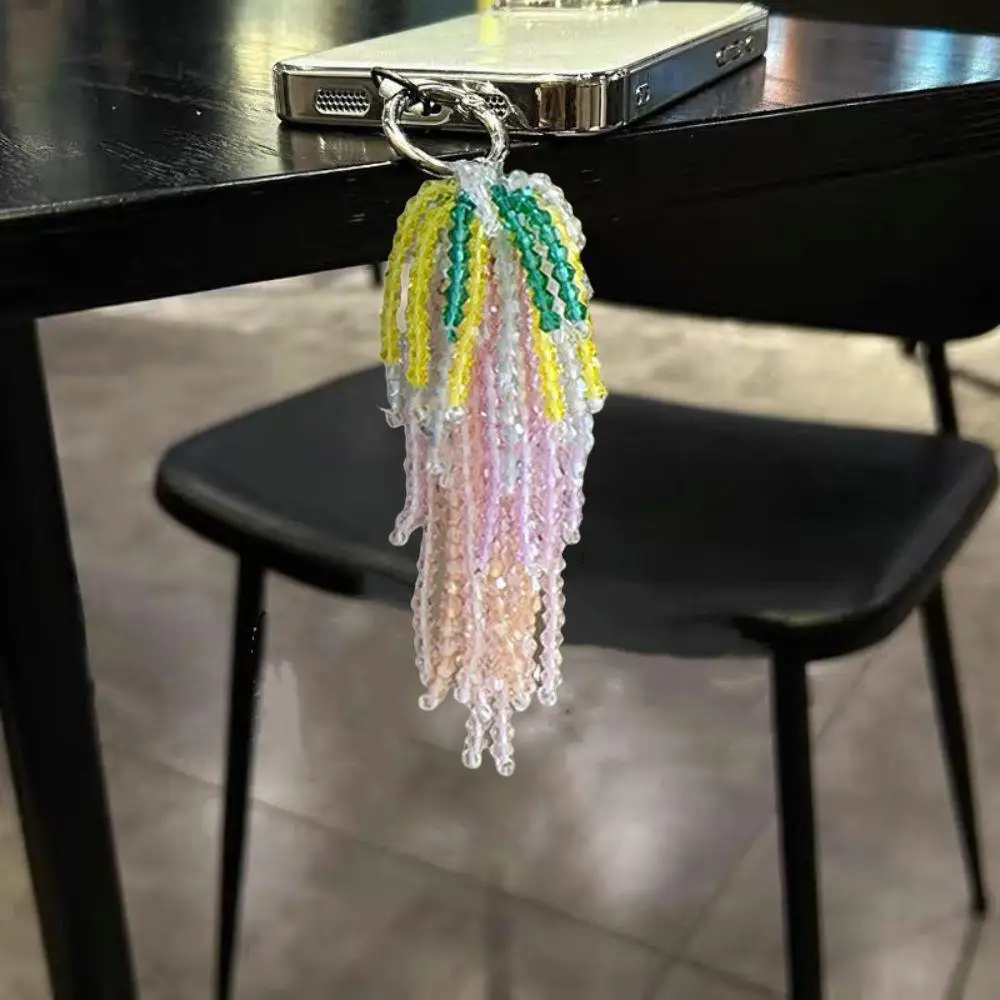 

Handmade Pearl Tassels Keychain Luggage Chain Sweet Beaded Pendant Keyring For Women Handbag Super Beautiful Phone Charm Chain