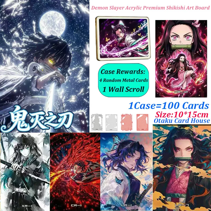 Demon Slayer Card Kimetsu no Yaiba A6 Full Acrylic Shikishi Full Art Collection Premium Anime Color Paper Collectible Card
