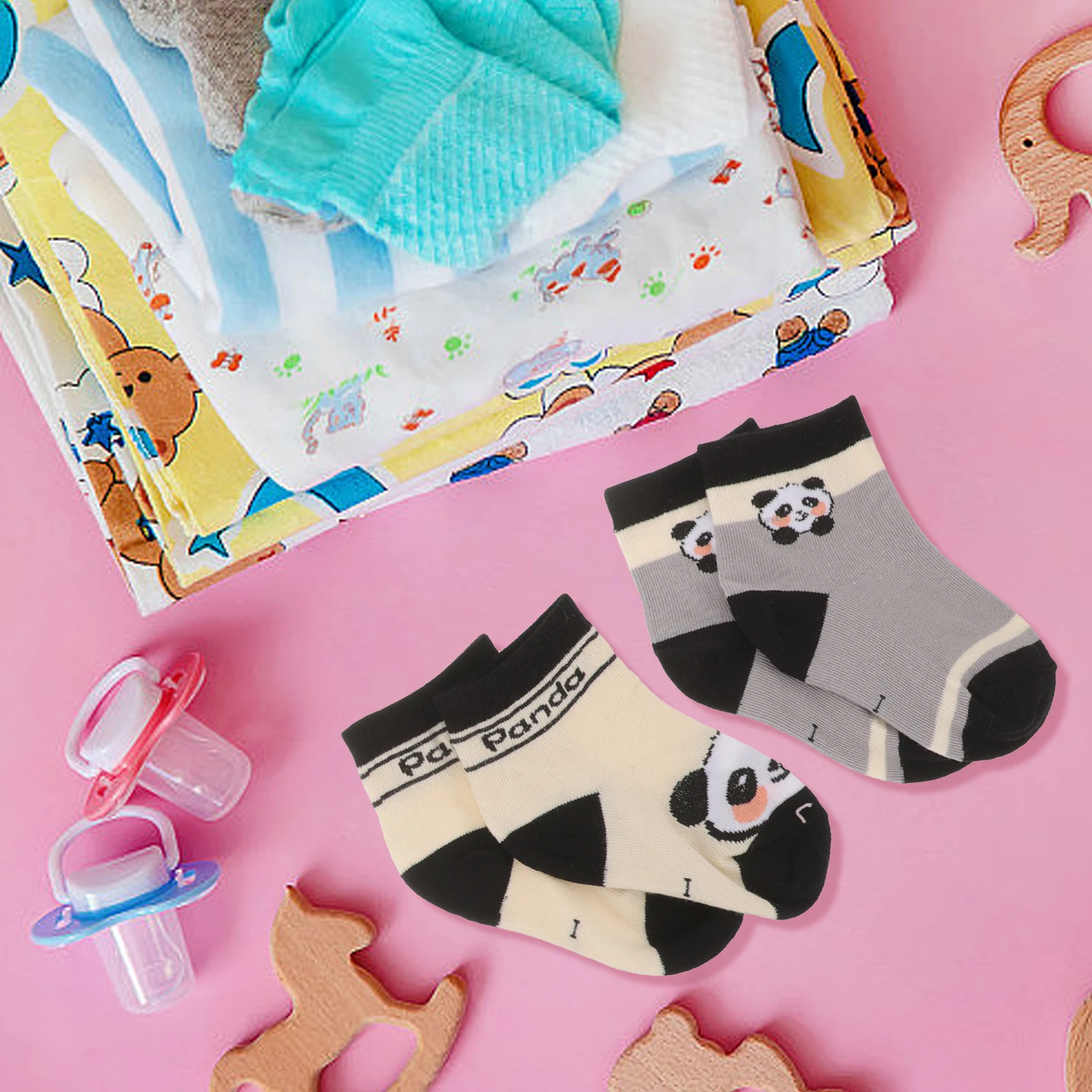 

5Pairs Panda Girls AutumnWinter Cotton Toddler Cute For Cute For Toddlers Toddler Boy Kids Baby Cotton Socks Short Socks
