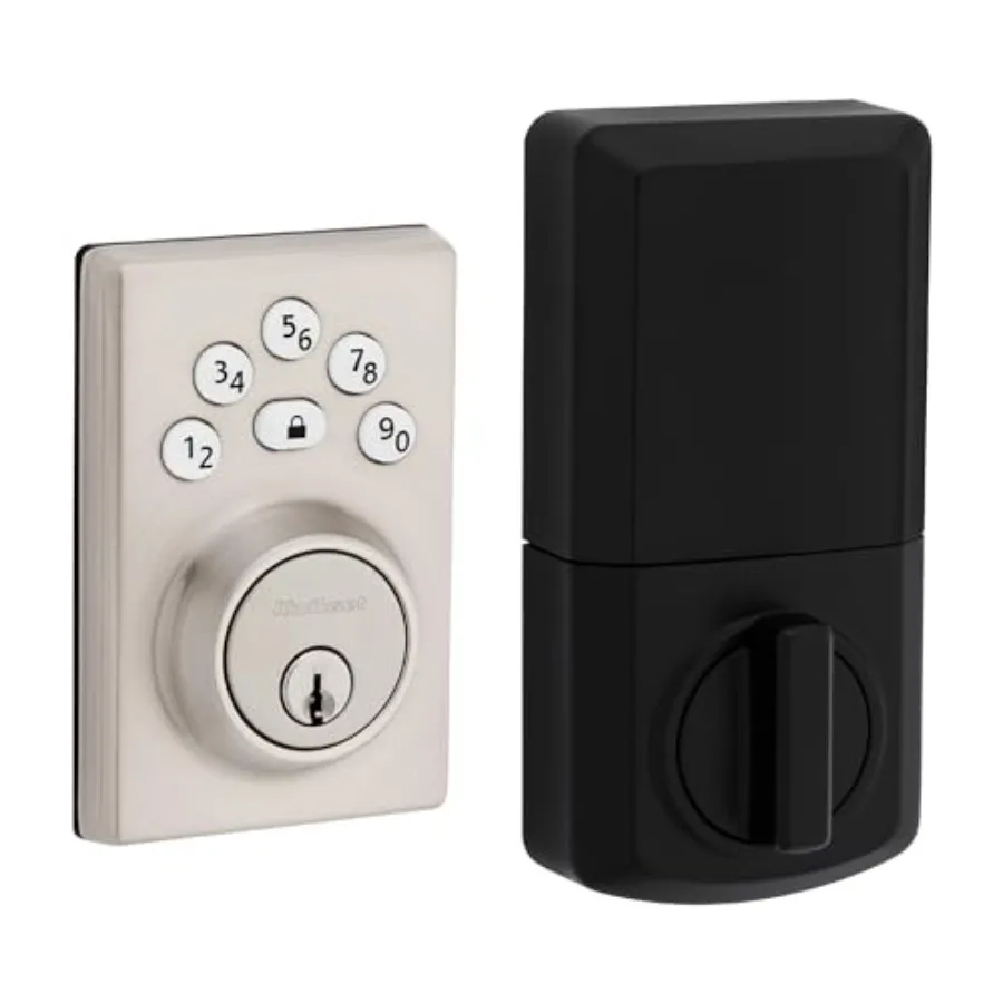 

Powerbolt 240 5-Button Keypad Contemporary Electronic Deadbolt Door Lock, Featuring Convenient Keyless Entry, Customizable User
