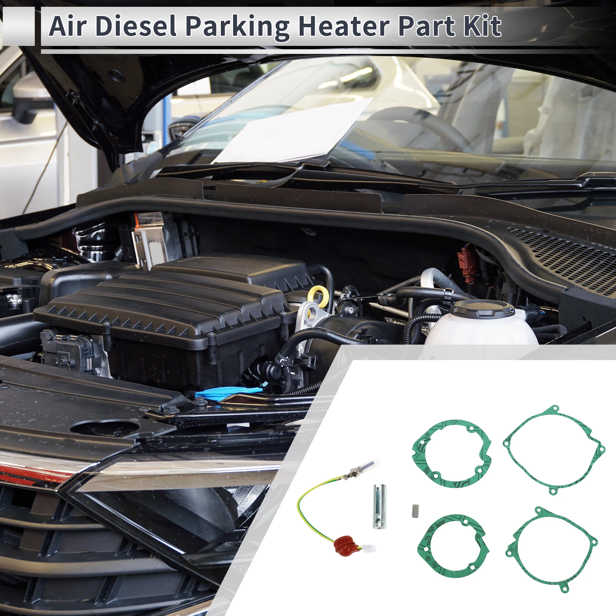 

UXCELL воздушный дизельный стояночный обогреватель, комплект для ремонта свечей накаливания, 12 В для автомобиля, грузовика, фургона, автофургона