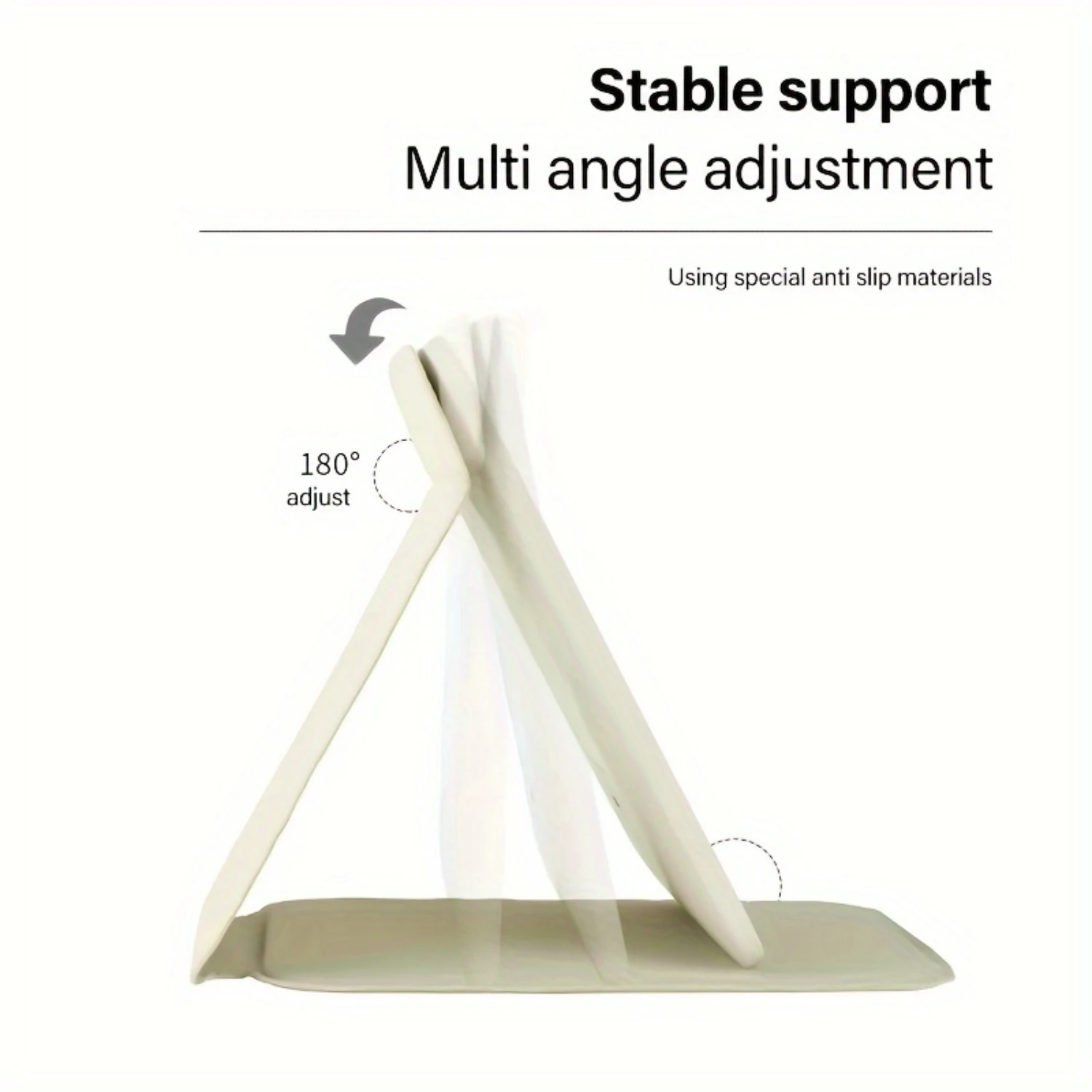 Klappbarer Pu-Make-up-Spiegel mit 3-farbigem dimmbarem Bildschirm und LED-Licht für die Reise-Schönheit, tragbarer Reise-Make-up-Spiegel mit Einstellung