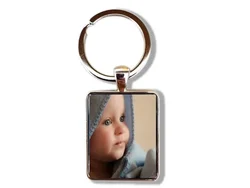 18x25mm custom Photo Keychain Key Chains Non-faded Customized Key Ring Photo of Your Baby Child Mom Dad Family Loved One