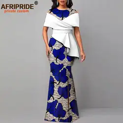 Abiti africani per le donne al largo delle spalle o-collo a vita alta Casual Maxi vestito Ankara abbigliamento abiti da sera per feste A2325006