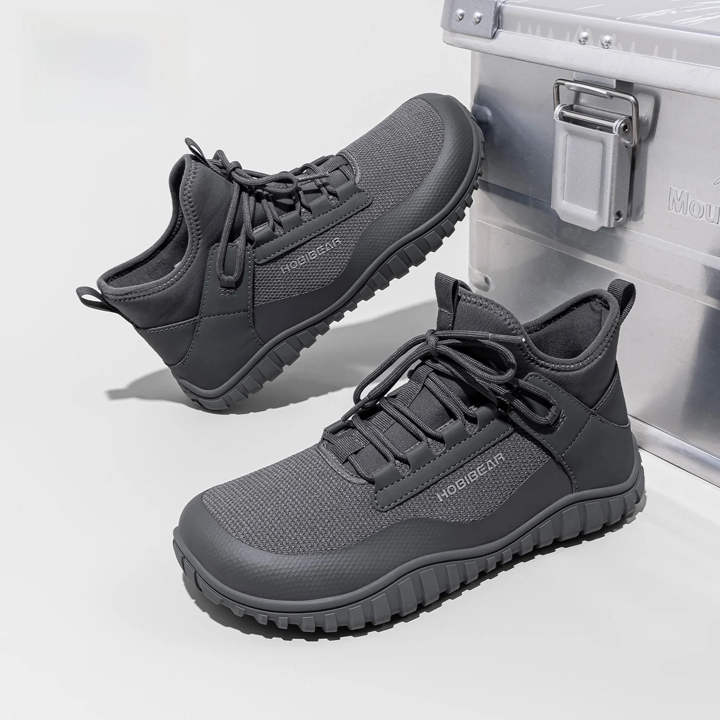 

HOBIBEAR модные повседневные ботинки с высоким берцем и широким носком для пар, легкие уличные походные ботинки, сезон весна-осень