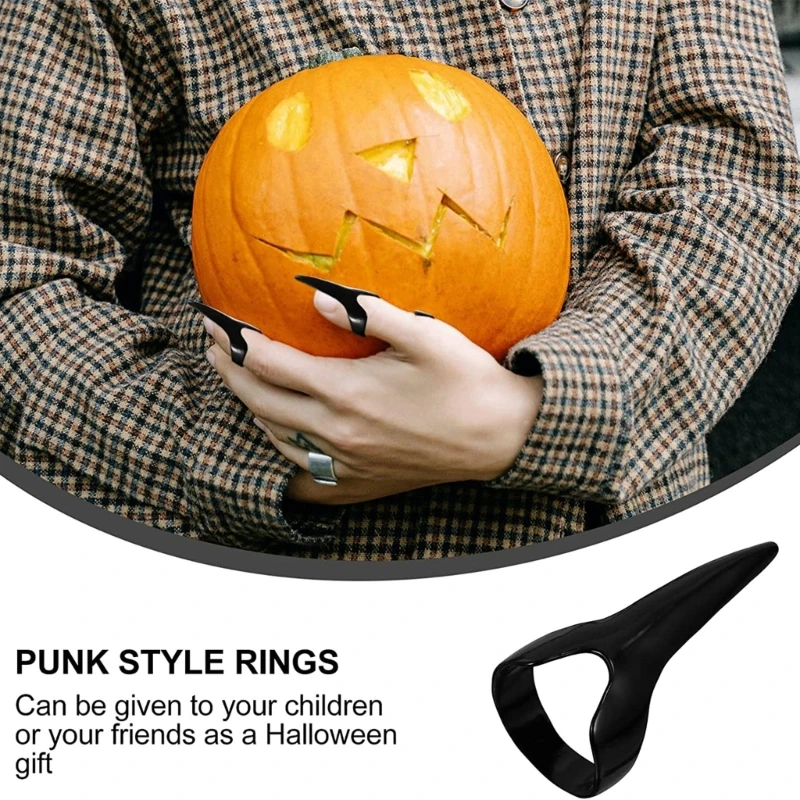10 Pcs Finger Claws Nails Halloween Costume Claws Punk Fingertip Art Decoration Cosplay Party Favor Decoration