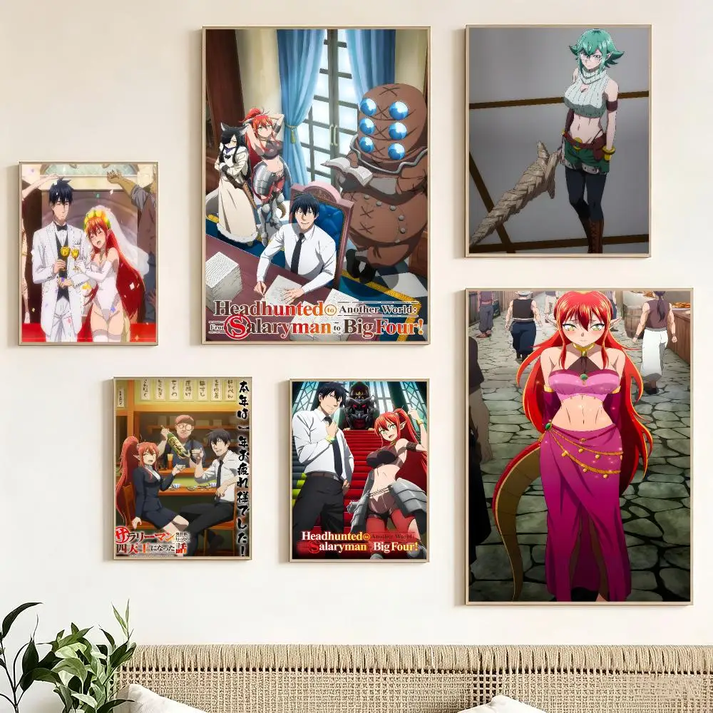 Japanese Anime H-Headhunted Isekai Poster impermeable para el hogar sala de estar dormitorio bar decoracion estetica