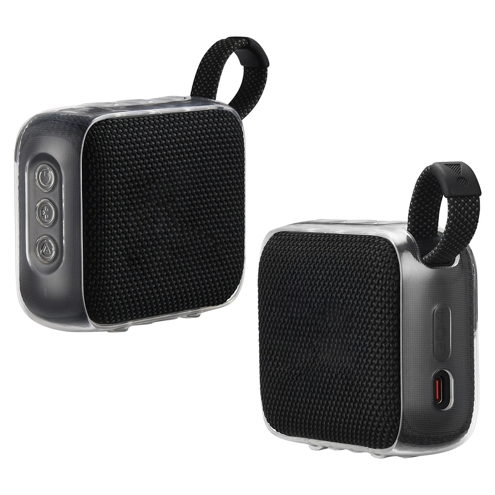 TPU 커버 케이스 충격 방지 휴대용 스탠드업 스킨 커버 투명 방수 보호 케이스 JBL Go 4 휴대용 BT 스피커용