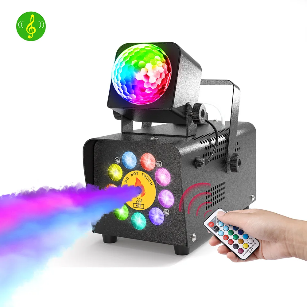 

Stage Mini 400W Remote Control Portable LED Light Magic Ball Smoke Machine Stage Light Smoke Maker
