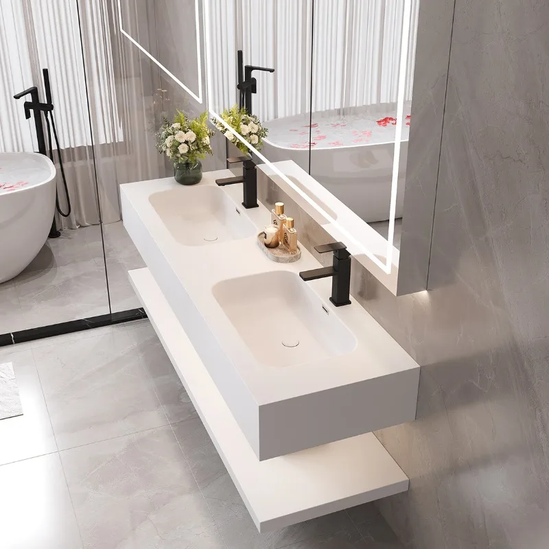 

Artificial stone countertop washbasin with baffle hotel B & B engineering household washbasin