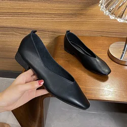 2023 New Spring Flat Shoes Leisure Women Flats Female Soft Sole Ladies Footwear Low Heels Casual Lady Square Toe Shoes Girl