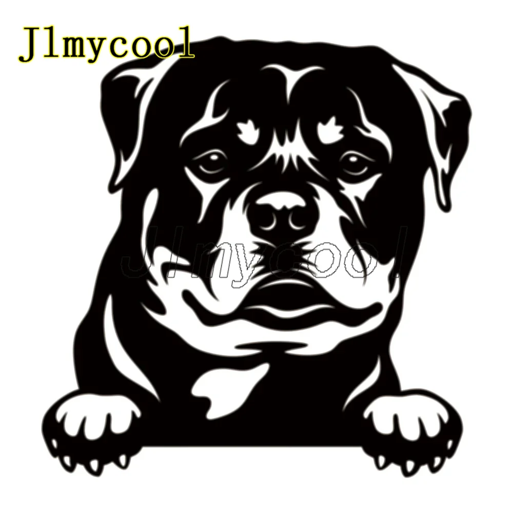 15*15.4CM Reflective Waterproof Decor Rottweiler Dog Cartoon Animal Gog Head Car window Styling And Truck Decoration Sticker