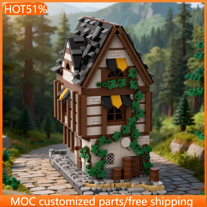 2138 pièces Urban The Winemaker Building MOC, blocs de construction modulaires personnalisables, modèle éducatif, jouet de conception DIY pour enfants, cadeau de Noël