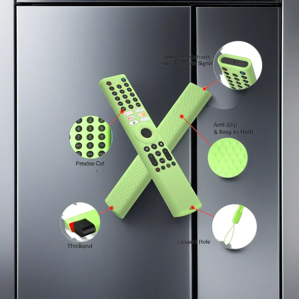 

2025 New Xiaomi TV A Pro Remote Control Luminous Protective Cover - Silicone Anti-Drop, Anti-Slip, Glow Design, Full Protection