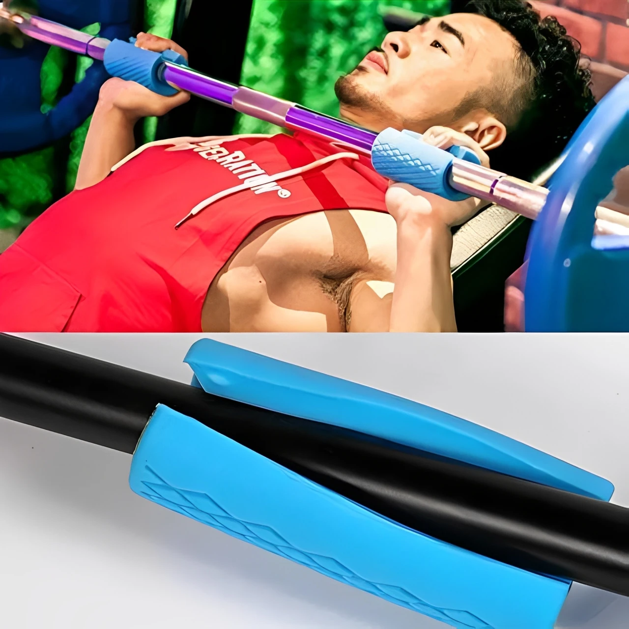 2 stücke Barbell Hantel Griffe Dicke Bar Griffe Silikon Anti-slip Pad Dicke Bar Griffe Pull Up Gewichtheben Fett grip – Detail 4
