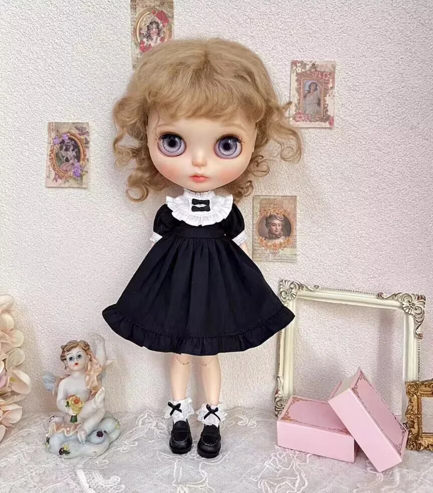

1pcs Retro classic style 2025 Blythe/landoudou butterfly one-piece dress (Fit for Lulu,ymy24,Ob22,24,26,zone, Jenny)