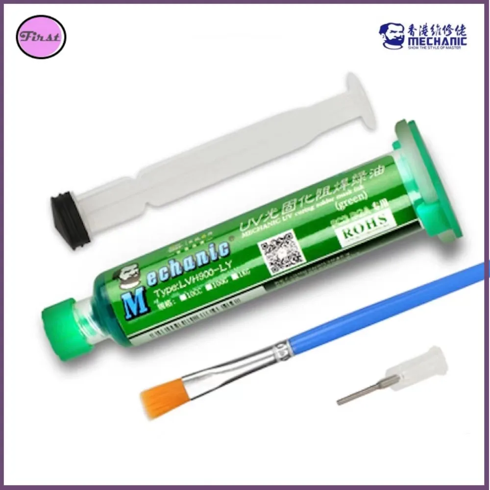 

MECHANIC 10ml Solder Paste Flux UV Light Curing BGA PCB Solder Mask Ink Green Welding Oil Paint Prevent Corrosive Arcing