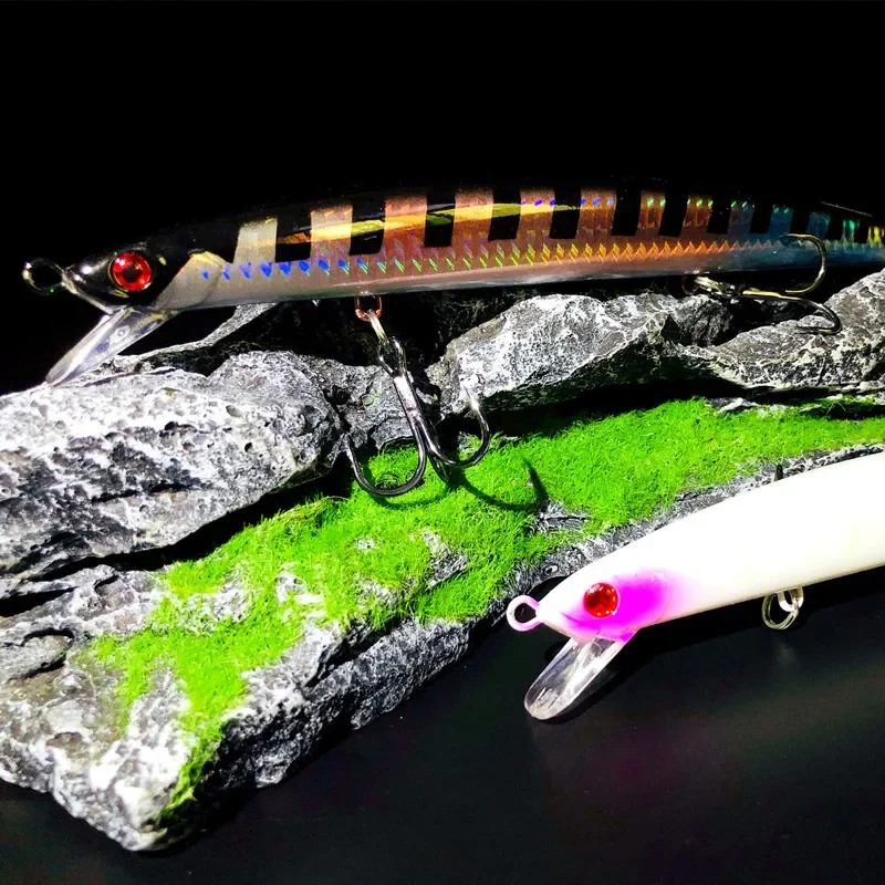 جديد طعوم صيد سمك البلمة 200 مللي متر 38 جرام التصيد غرق عمق 0.5-1.5 متر الطعوم الصلبة طويلة الصب Jerkbait مياه البحر ل Seabass التونة #3