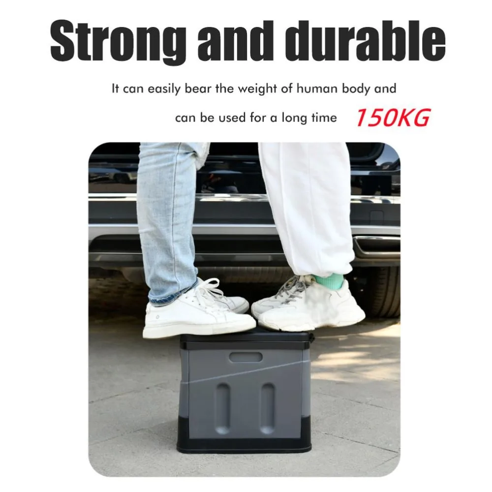 

Durable Compact Portable Toilet With Lid Supports 150kg Camping Toilet Travel Potty Car