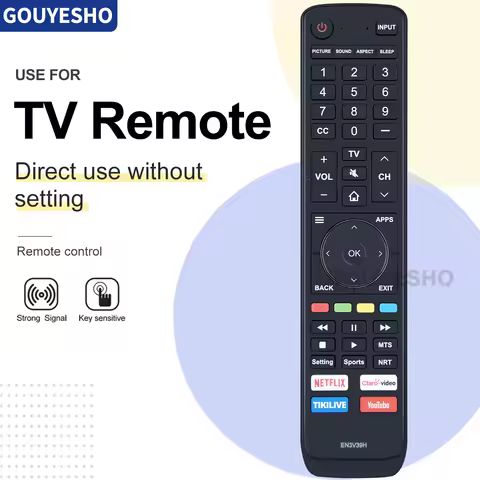 NEW EN3V39H For Hisense LED LCD Smart TV Remote Control Netflix YouTube