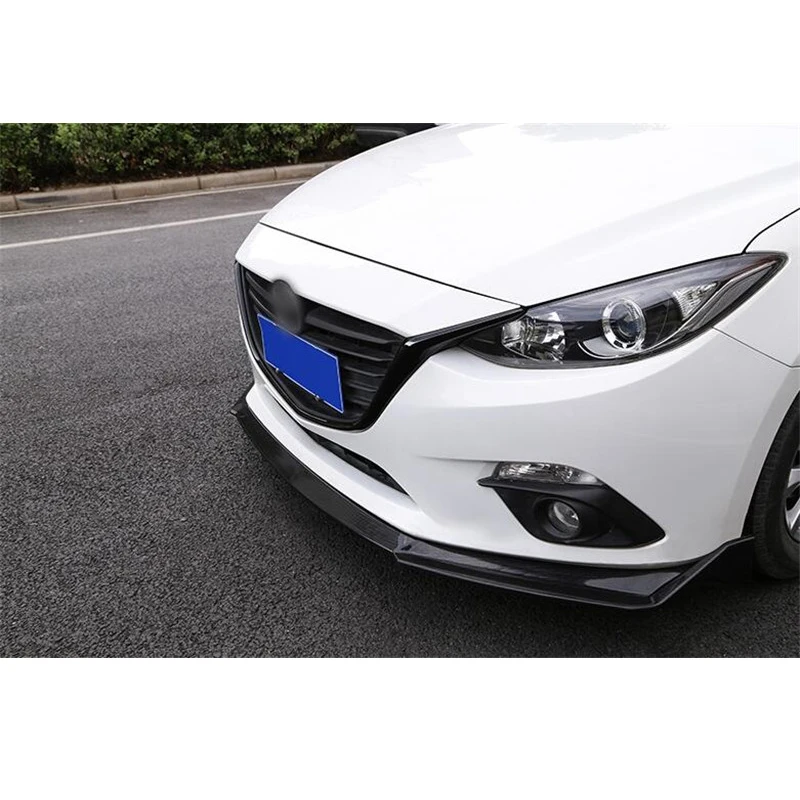 For Car Grille Trim Strip Splitter OLD Mazda 3 ABS FRONT Bumper Full Star RACING Grills Cover M3 ACCESSORIES 2014 2015 2016