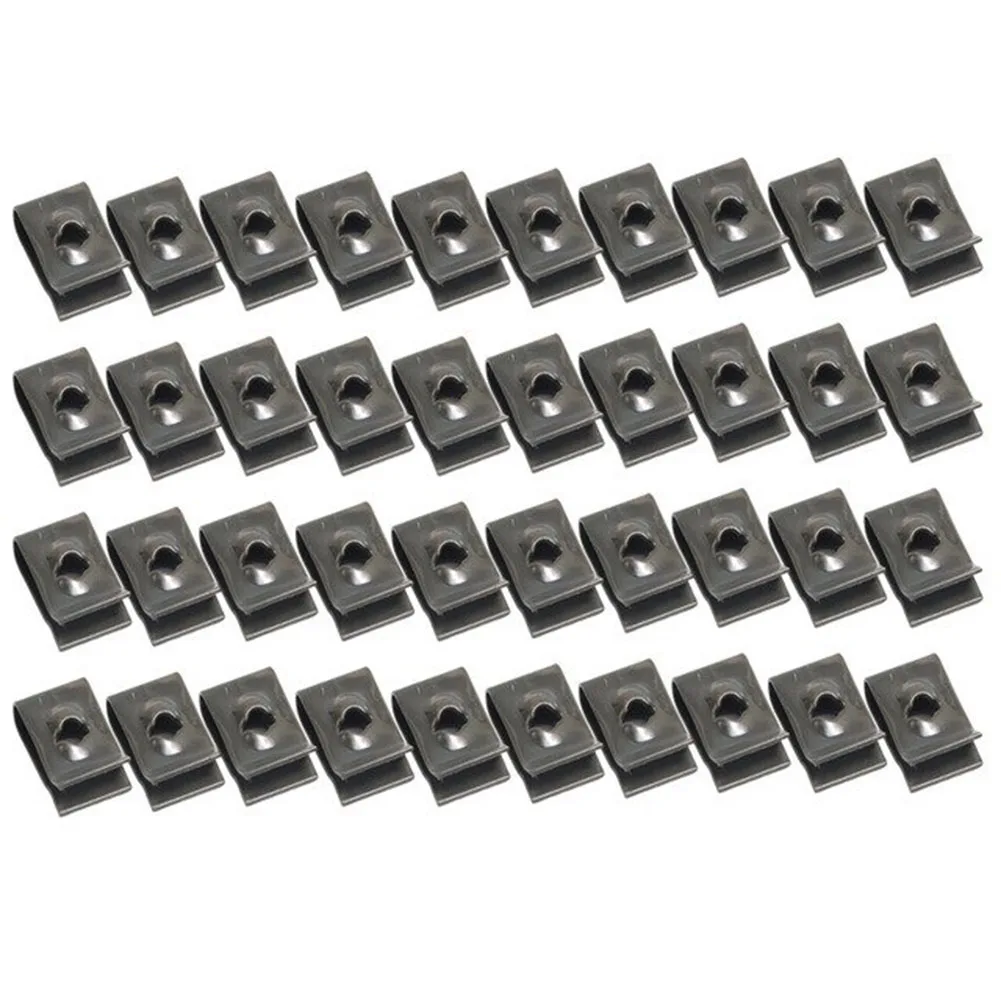 Automotive Repair U-Type Clip-On Nut Tapping Screw Fit Easy Install Spring Clip Nuts Fastener Tool-free Installation