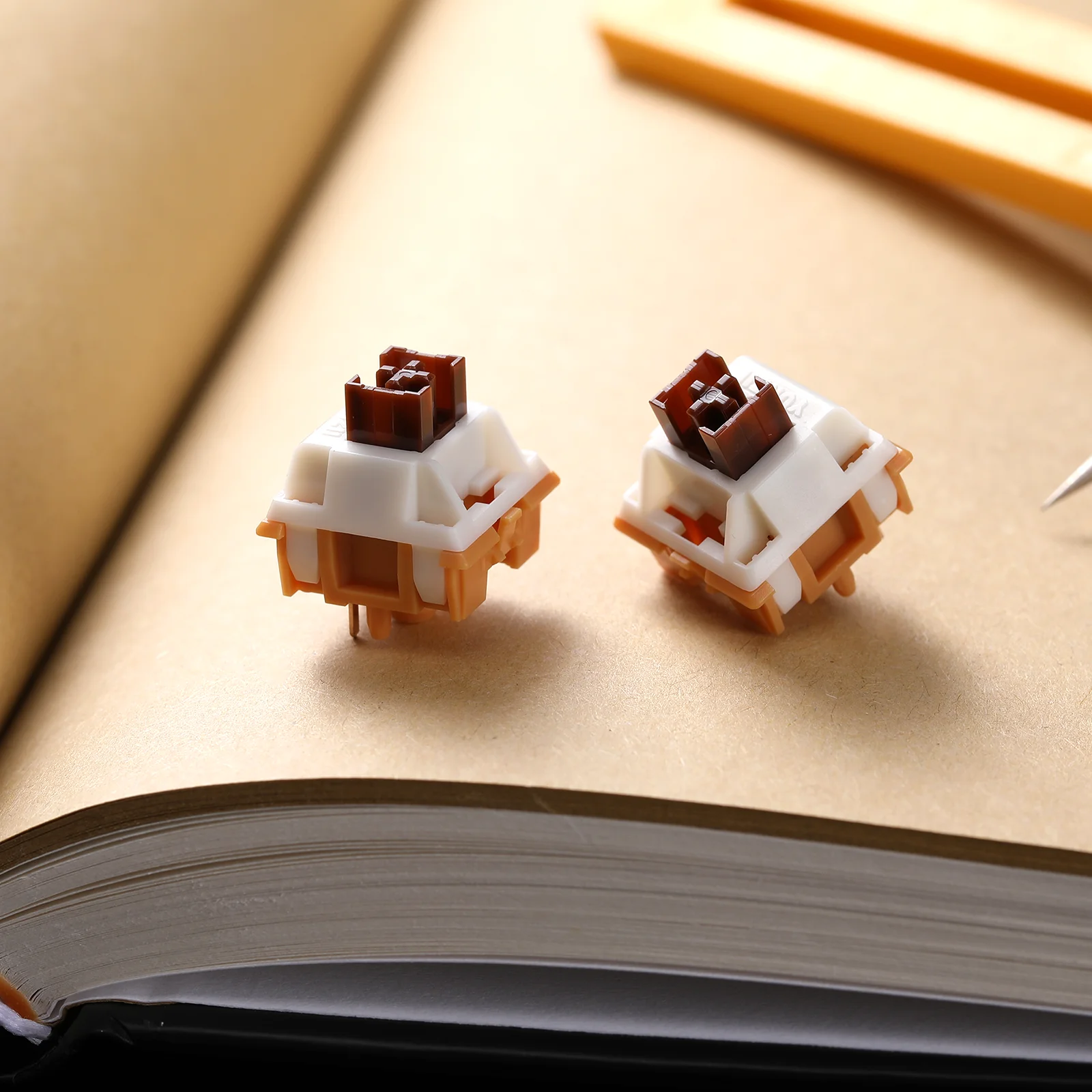 YUNZII Caramel Coffee V2 Silent Switch, Pre-Lubed 5-Pin Mute