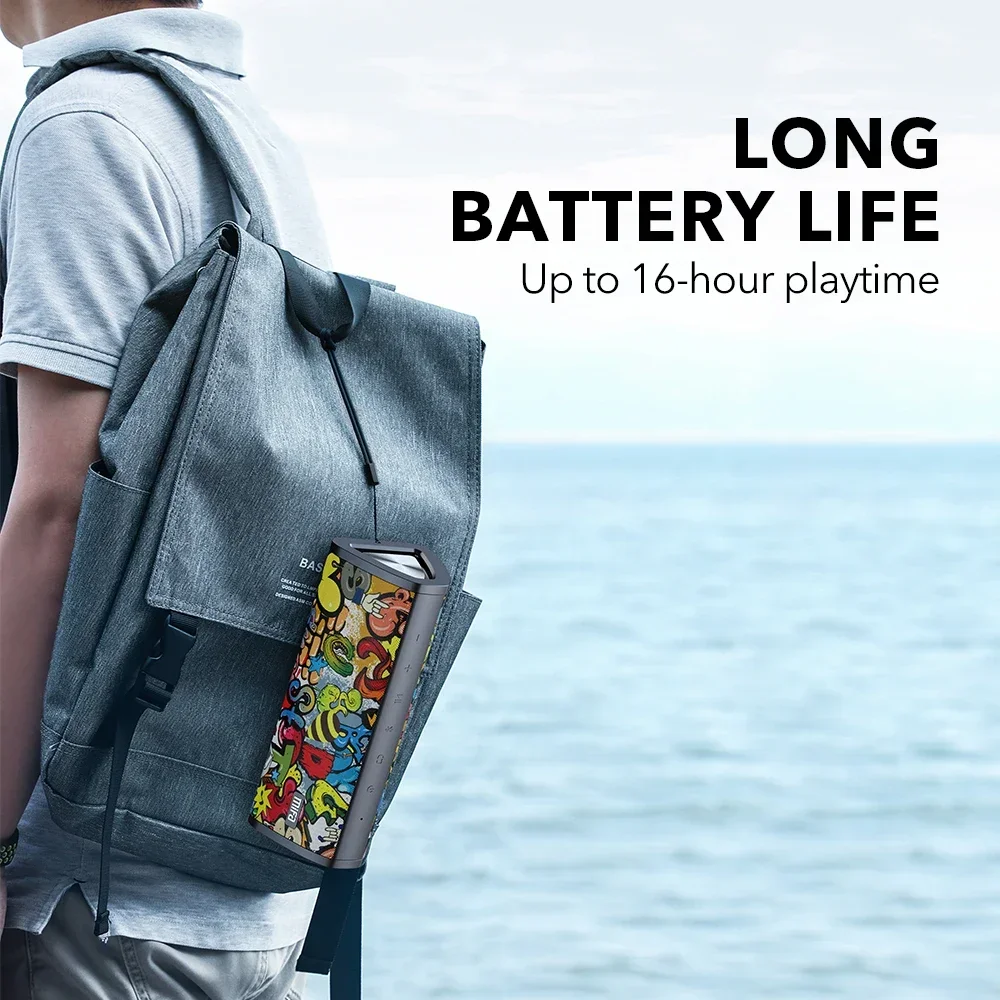 mifa A10+ Alto-falante bluetooth portátil 360 °   Som estéreo 20W IPX7 à prova d'água sem fio bluetooth 5.0 alto-falante 24 horas de tempo de reprodução