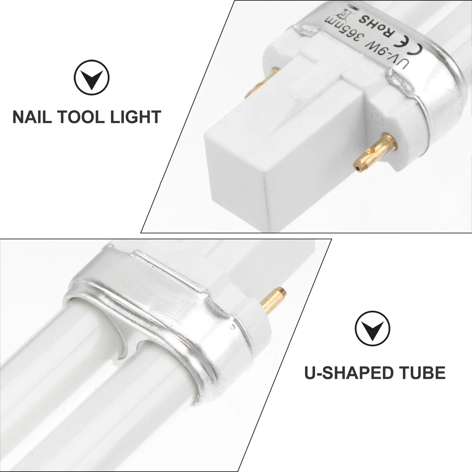 

9W Gel Nail Art Lamp Tube Bulbs Replacement LED Nail Dryer Light for Quick Drying Manicure Professional Home Use