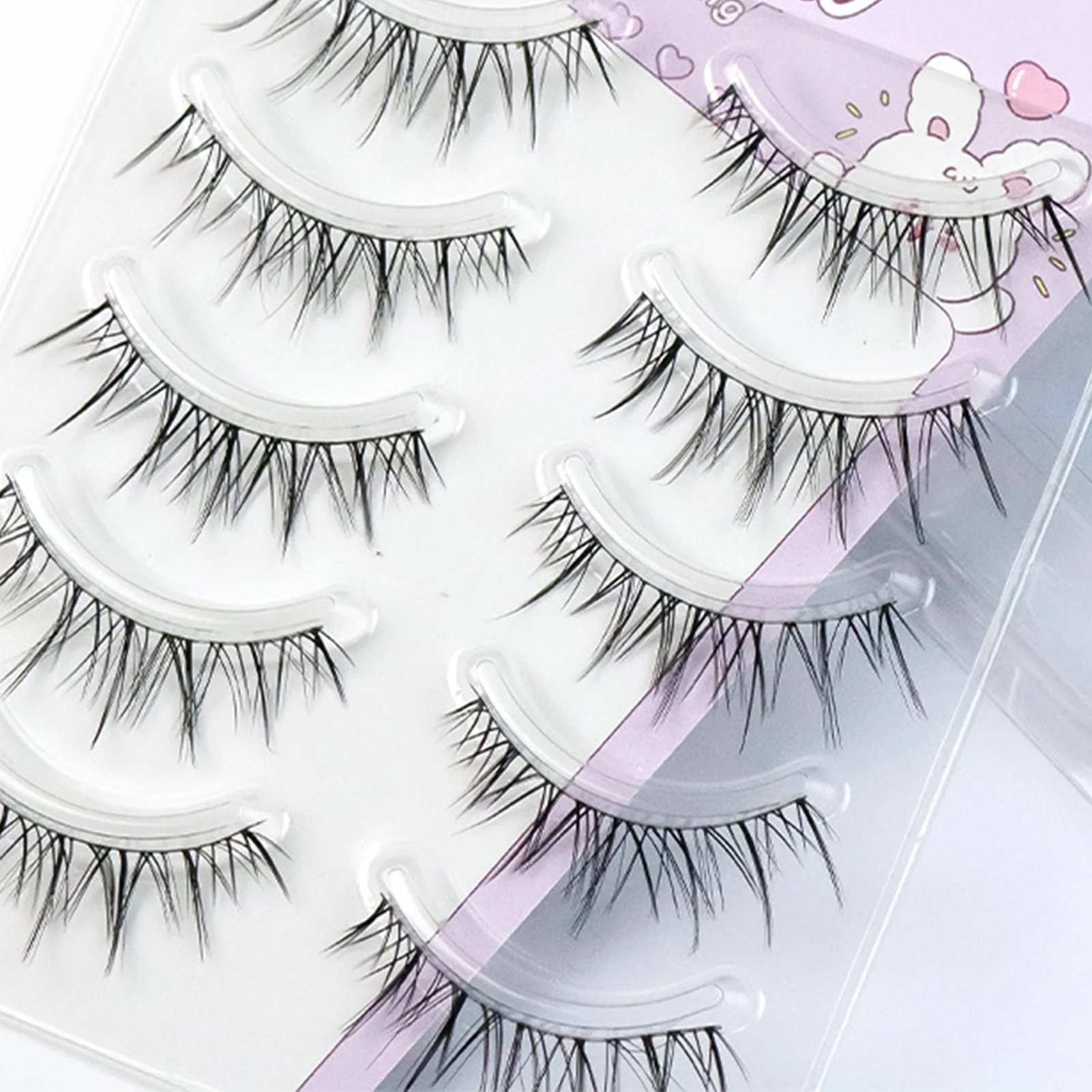 Sztuczne rzęsy w stylu diabła, pełne paski, naturalny mieszany wygląd, czarne włókno na sztyfcie, rzęsy do codziennego makijażu, dramatyczne akcesoria do makijażu.