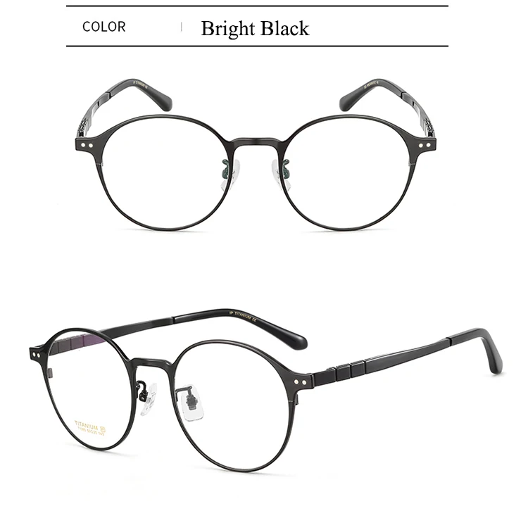 Bclear Titan Brille Rahmen Männer Frauen Retro runde verschreibung pflicht ige Brillen fassungen Mode Myopie optische Brillen Konservierung mittel – Detail 11