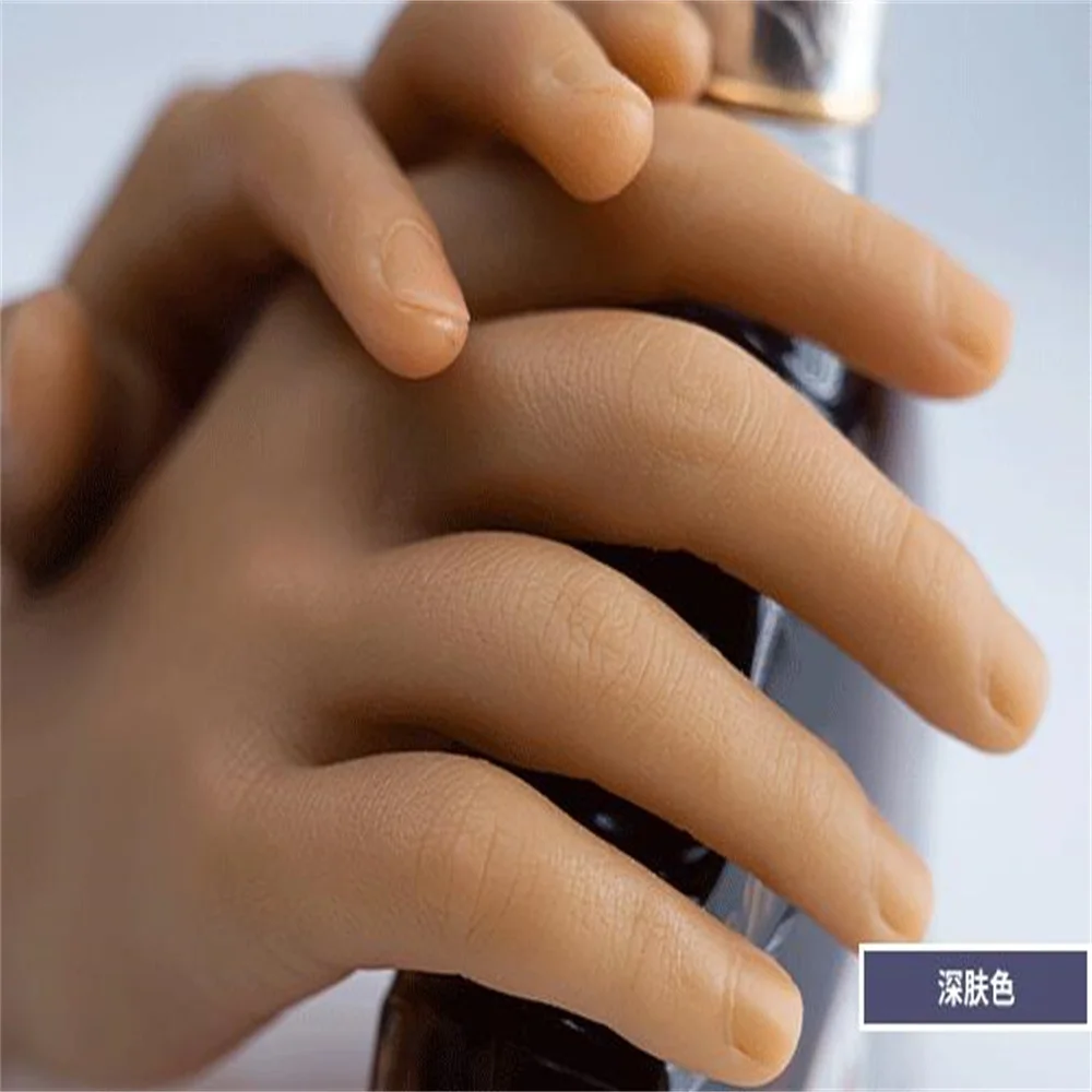1Pair Male Hand Mannequin, Body Positioning, Manicure Props, Jewelry Art Complexion, Halloween Finger Doll, Real, 29cm, E038