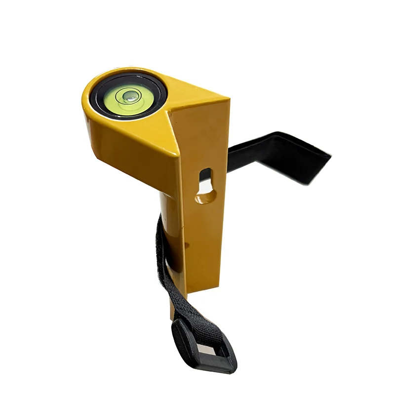 L-type Bubble Level with Strap Circular Bullseye Spirit Level for Prism Pole Total Station GPS GNSS Centering Pole Surveying Rod