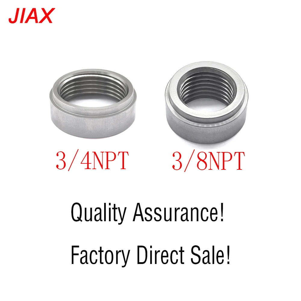 

3/4, 3/8 NPT stainless steel 304 fastening base nut - internal thread stepped welded head - universal automotive part