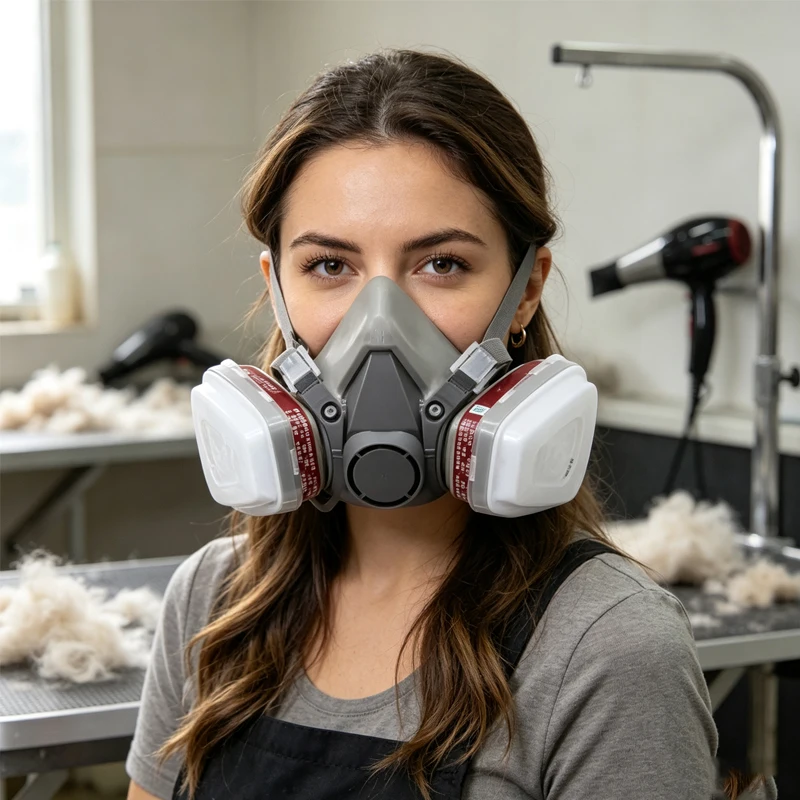 1pcs Dust And Gas Mask Ether And Chemical Pesticide Resistant Paint Industrial Dust Welding And Cutting Smoke Multiple Styles