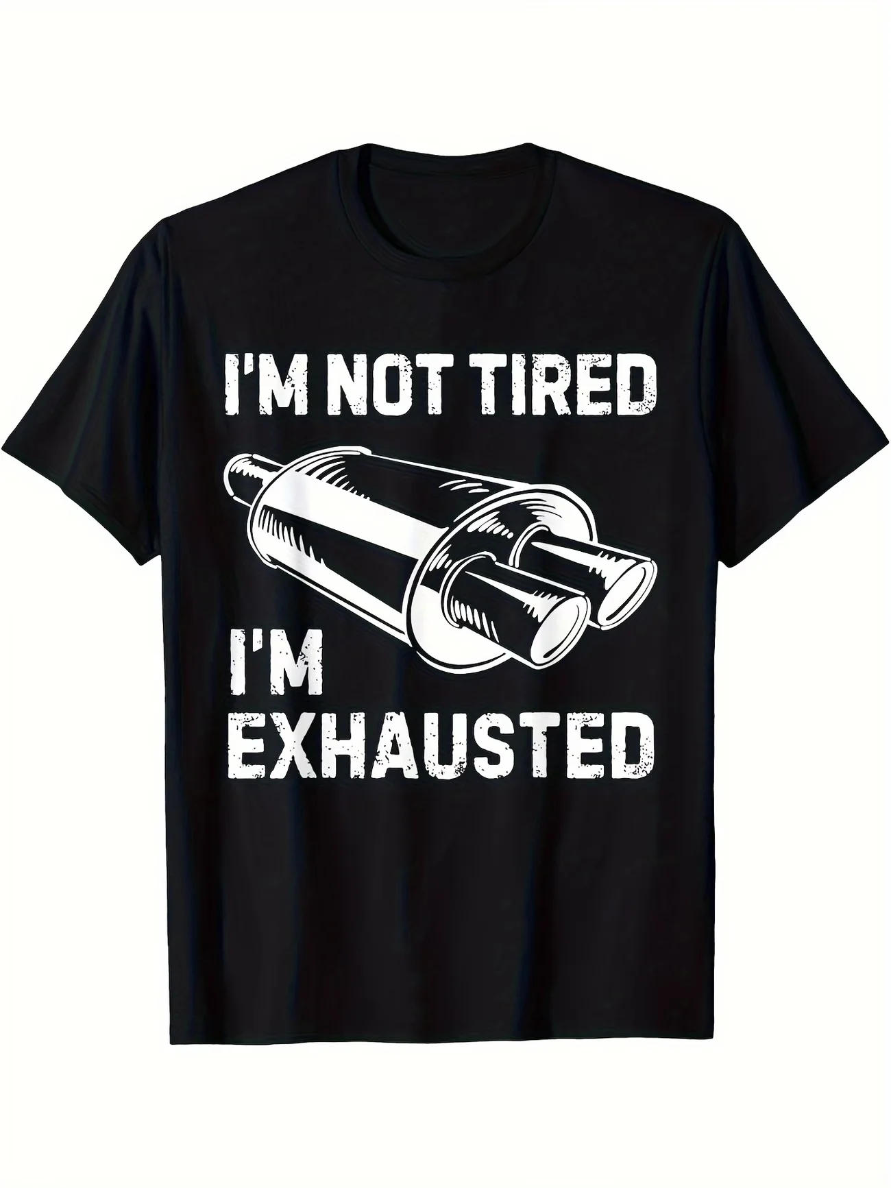 Men's I'm Not Tired I'm Exhausted Graphic T Shirt Summer Oversize Tee Women Streetwear ironic humor weirdcor Sarcastic Hilarious