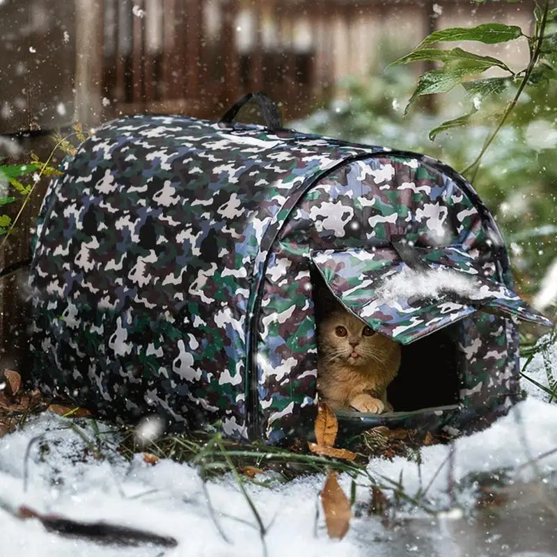 

Outdoor Feral Cat House Warm Weatherproof Insulated Shelter For Winter Insulated Outside Feral Cat House Cold Weather House Pet