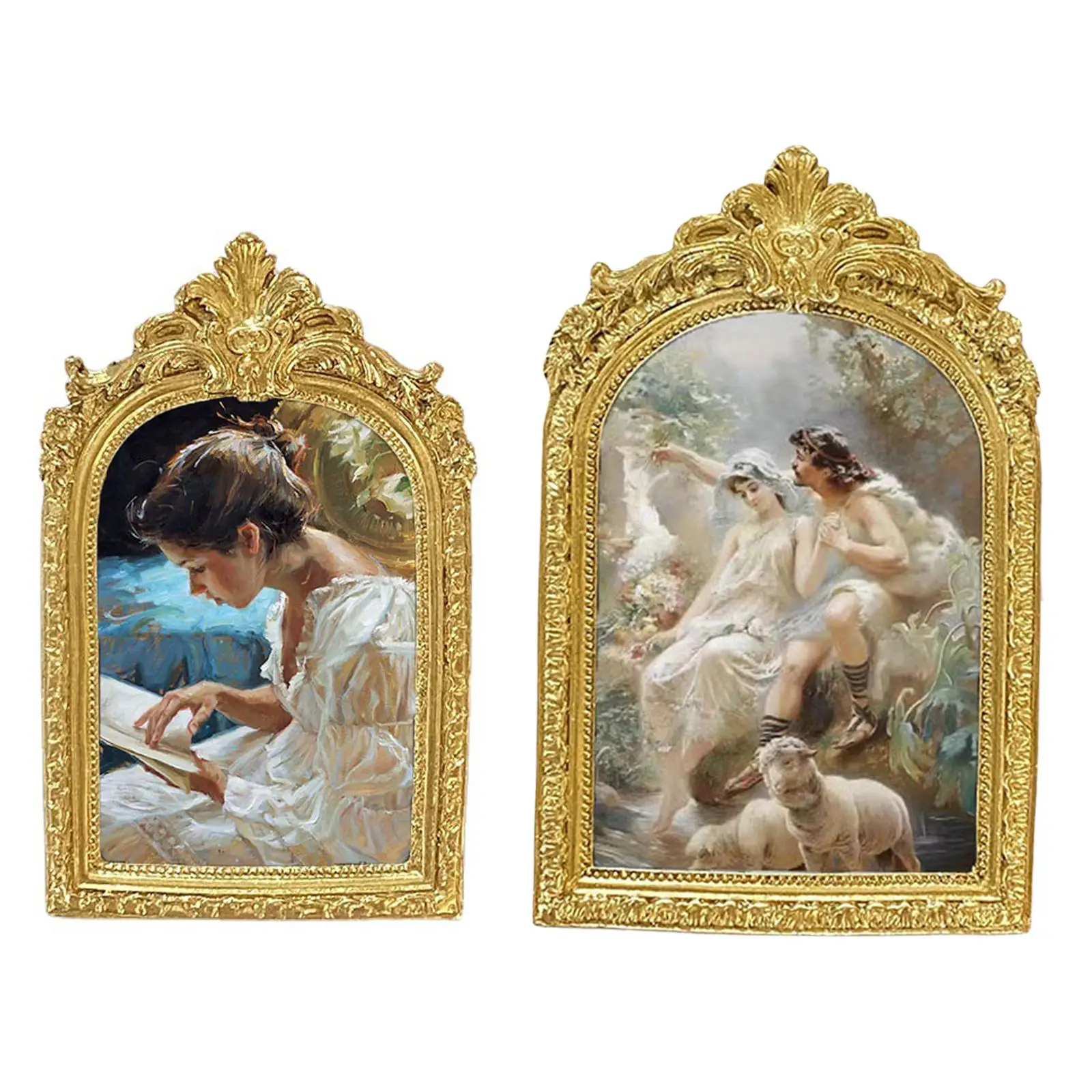 

Retro Rectangle Polyresin Picture Display frame Hanging Picture Holder European