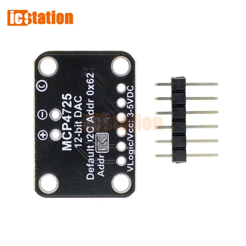 MCP4725 12-Bit I2C Digital-to-Analog Converter (DAC) Splitter Board Compatible with STEMMA QT Qwiic for Electronics Projects