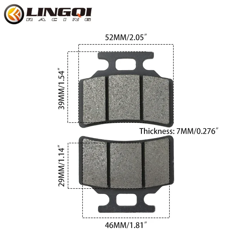 Picture 4: ONLEEYPP Motorcycle Brakes System Front Disc Brake Pad Shoes For 50cc 70cc 90cc 110cc 125cc Dirt Bike Replacement Accessories