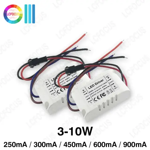 정전류 250mA 300mA 450mA 600mA 900mA LED 드라이버 플라스틱 난연 하우징 LED 전원 공급 장치 LED 전원 어댑터 6W 7W 8W 9W 10W 조명 변압기